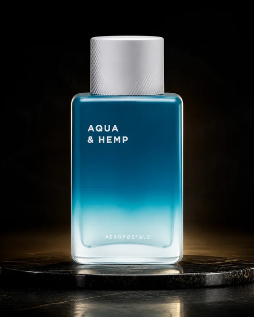 Aeropostale Aqua and Hemp Cologne fragrance bottle