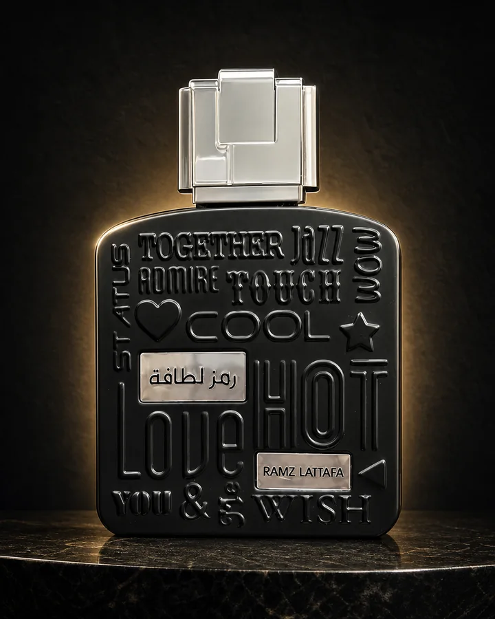 Lattafa Ramz Silver EDP fragrance bottle